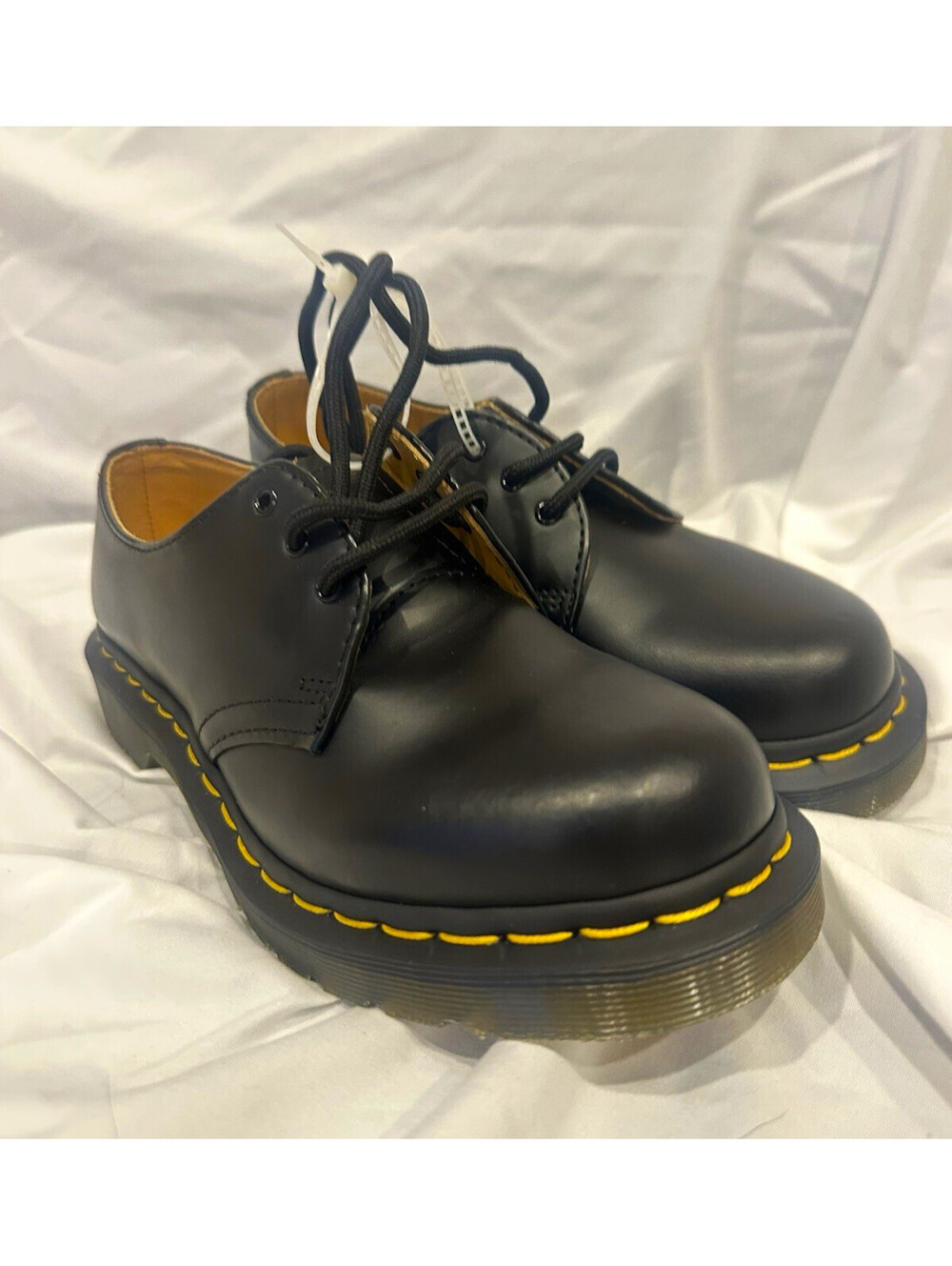 Dr. Martens Black Leather Lace-Up Oxford Casual Shoes US 6 Rubber Sole